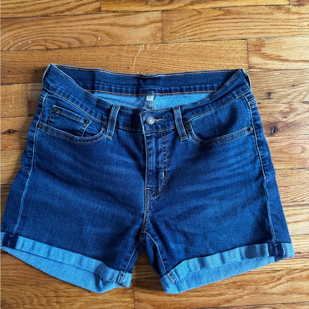 Levi's Dark Blue Jean Shorts
